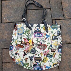 Sakroots Shoulder Tote, Peace and Nature